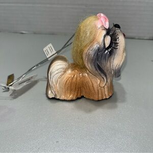 Katherine’s Collection ornament dog 28-30206 shih tzu or Lhasa apso 3 1/2” x 3”